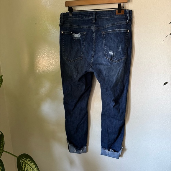Judy Blue | Distressed Cuffed Skinny Jeans - Picture 4 of 7